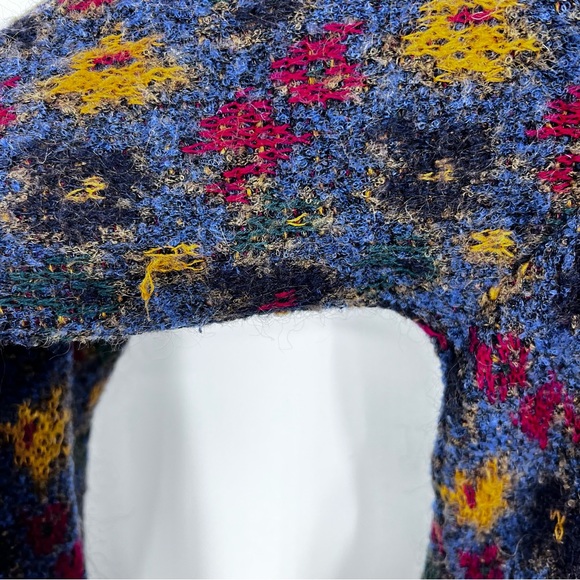 Peter Brown Italy Vintage wool blend sweater grandpa/dad style floral medium/lrg - Picture 6 of 9